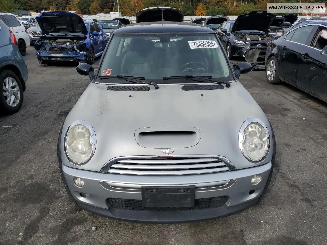 2005 Mini Cooper S VIN: WMWRE33405TD92766 Lot: 75459304