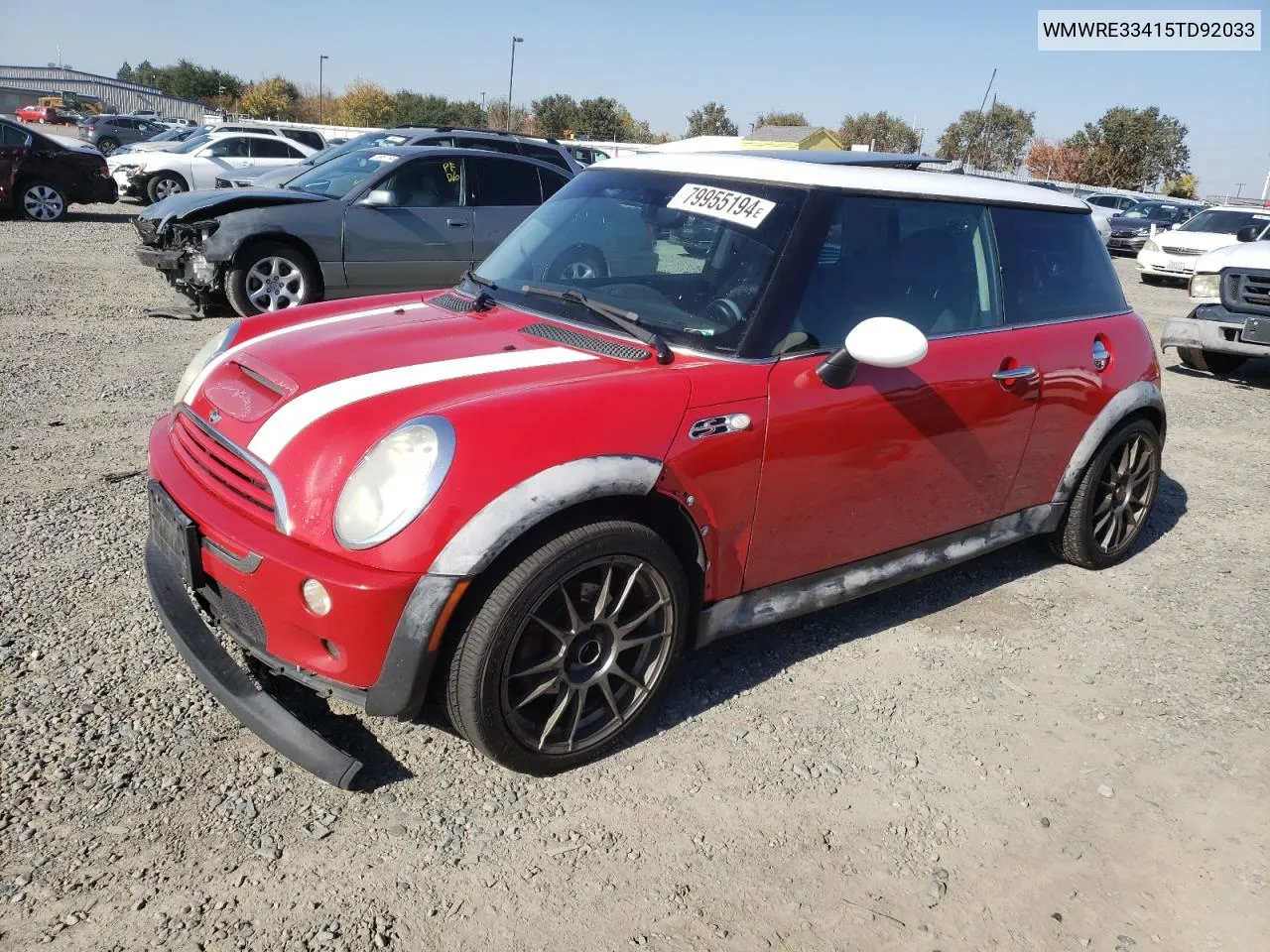 2005 Mini Cooper S VIN: WMWRE33415TD92033 Lot: 79955194