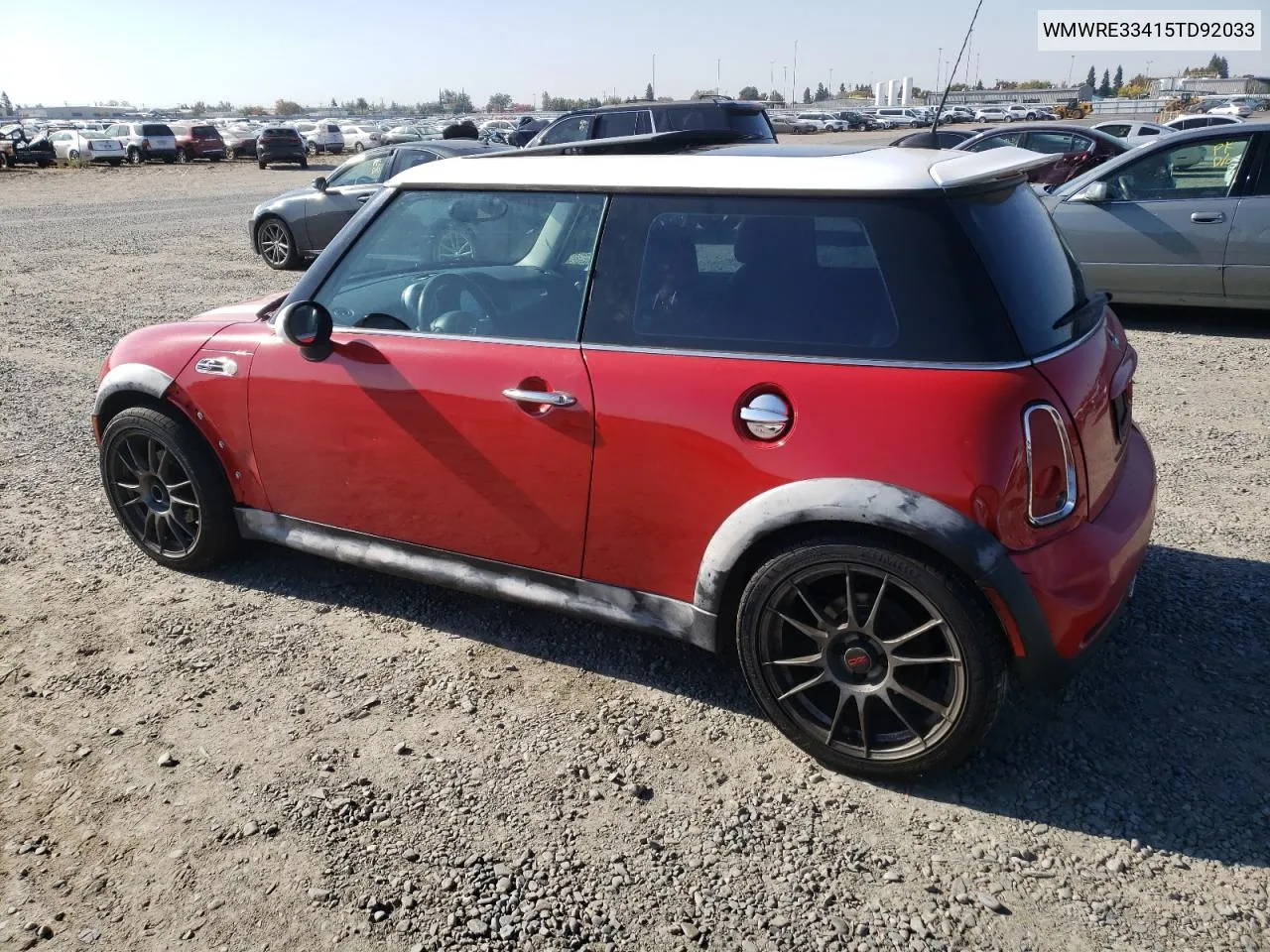 2005 Mini Cooper S VIN: WMWRE33415TD92033 Lot: 79955194