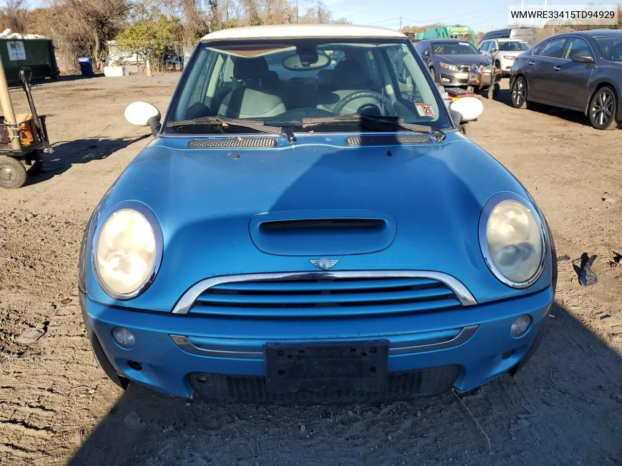 2005 Mini Cooper S VIN: WMWRE33415TD94929 Lot: 80785064