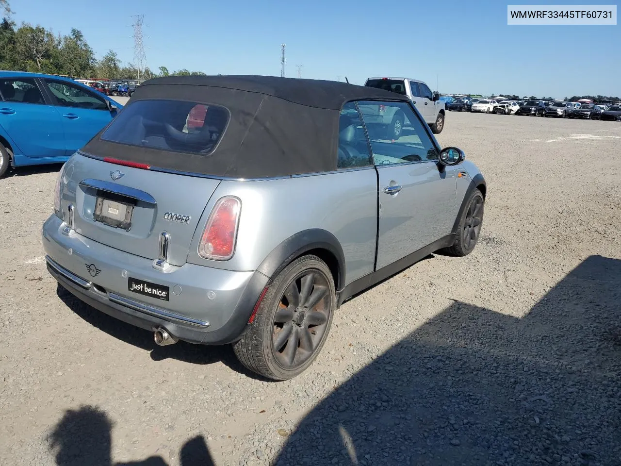 2005 Mini Cooper VIN: WMWRF33445TF60731 Lot: 80992444