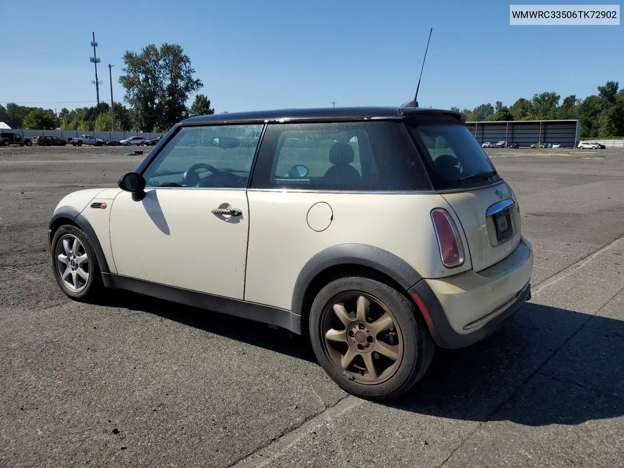 2006 Mini Cooper VIN: WMWRC33506TK72902 Lot: 66052924