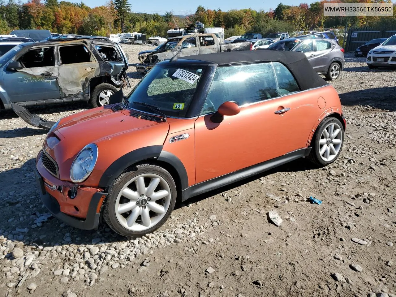 2006 Mini Cooper S VIN: WMWRH33566TK56950 Lot: 75272424