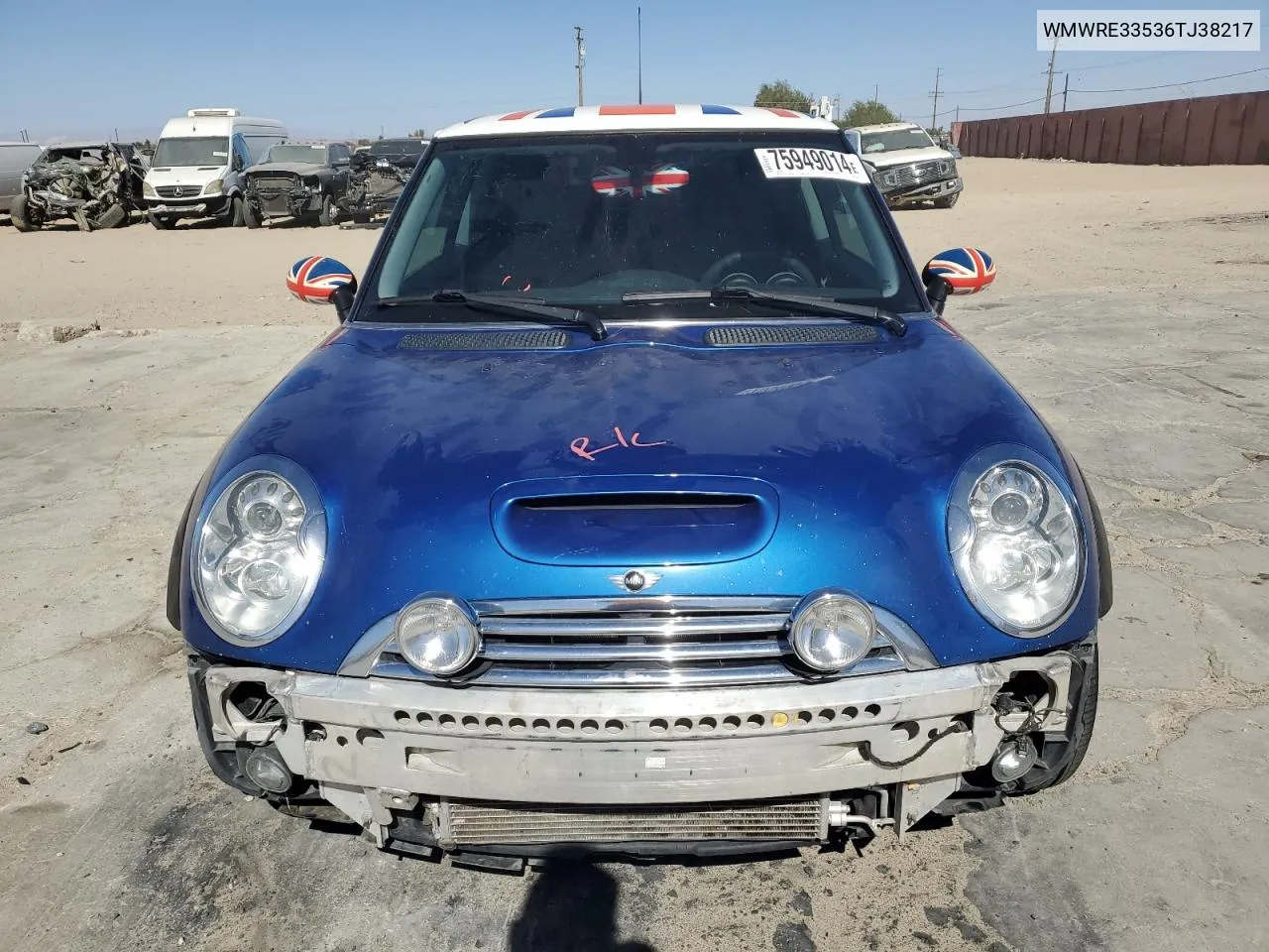 2006 Mini Cooper S VIN: WMWRE33536TJ38217 Lot: 75949014