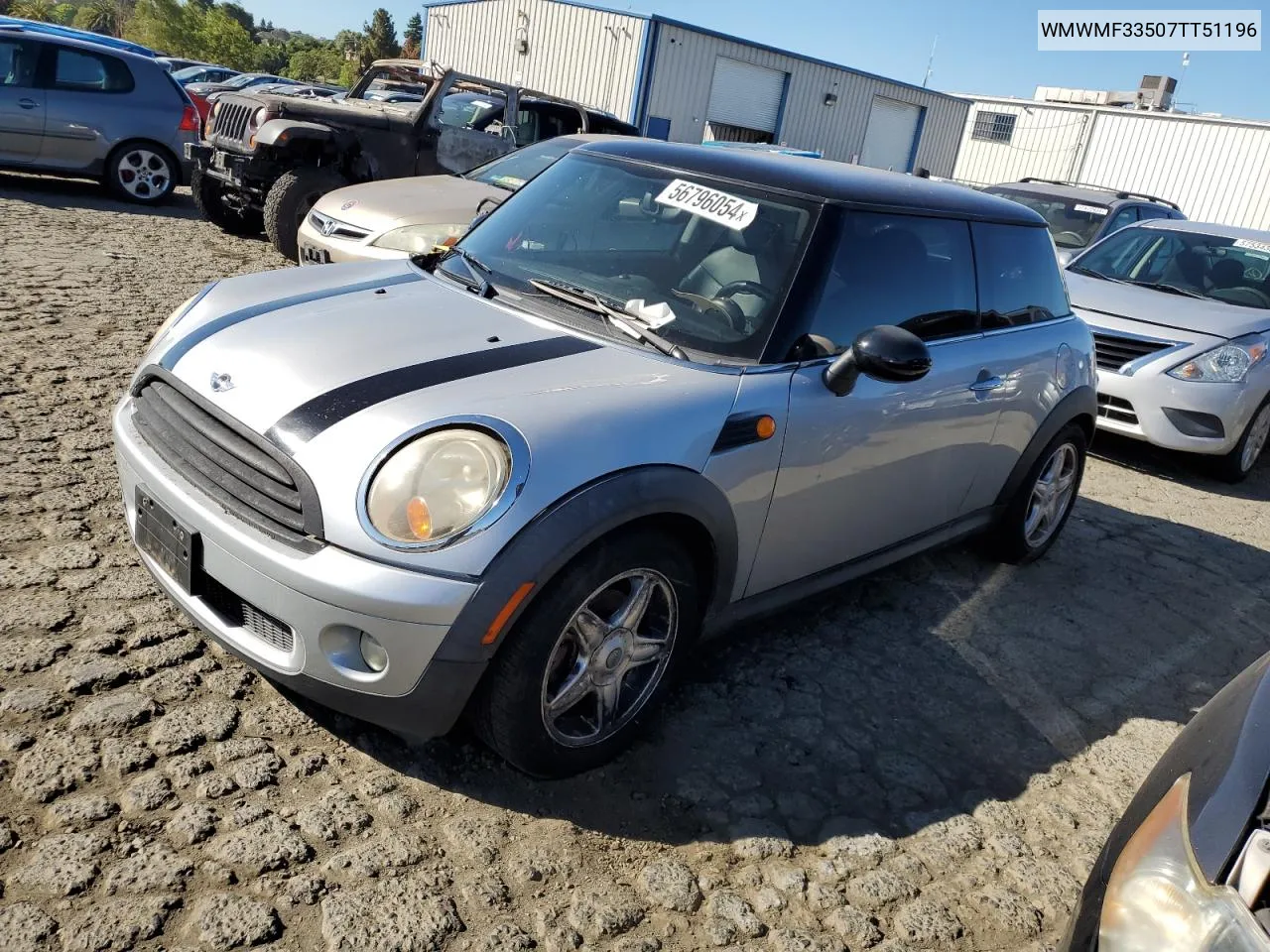 2007 Mini Cooper VIN: WMWMF33507TT51196 Lot: 56796054