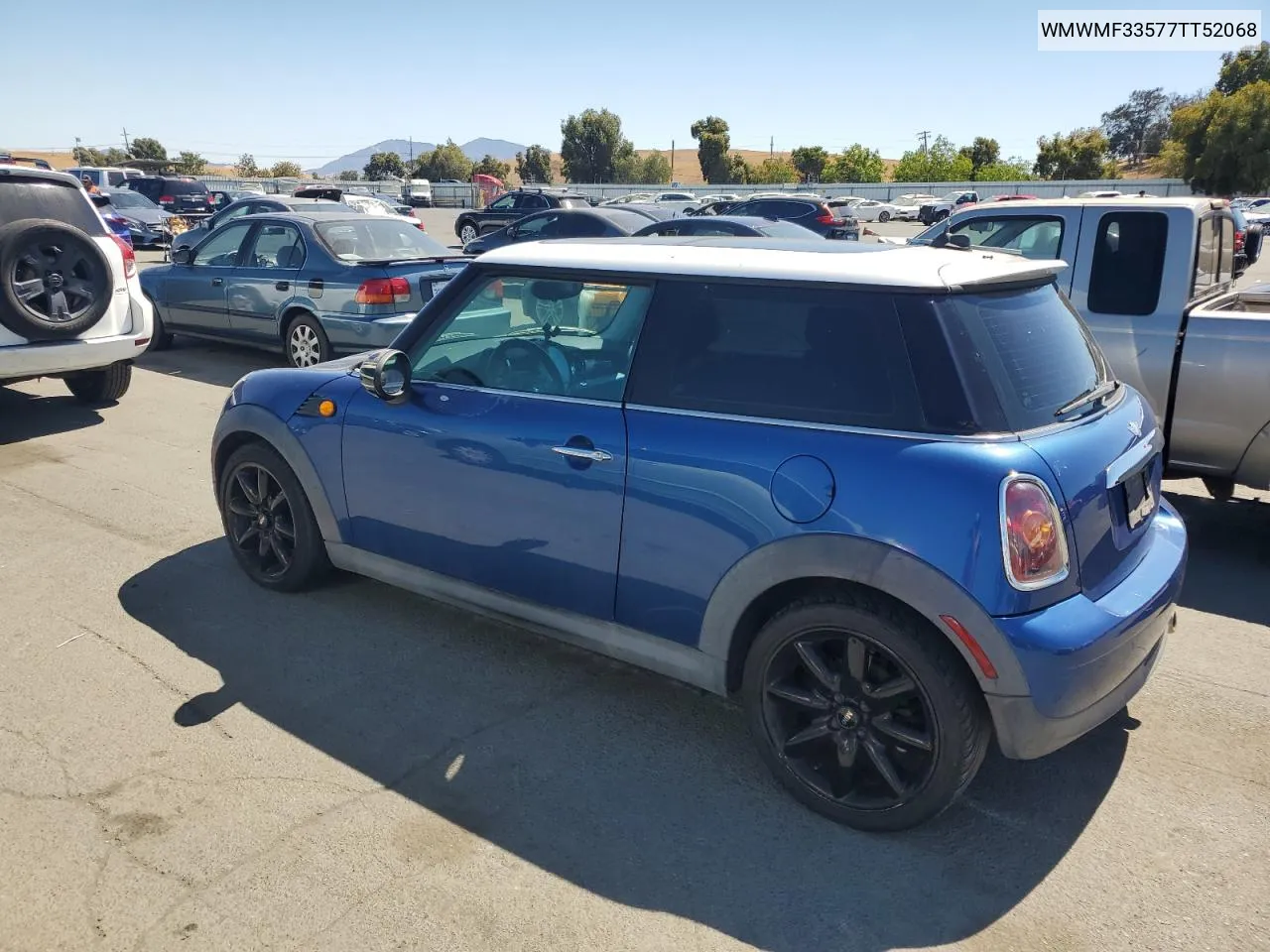 2007 Mini Cooper VIN: WMWMF33577TT52068 Lot: 69346254