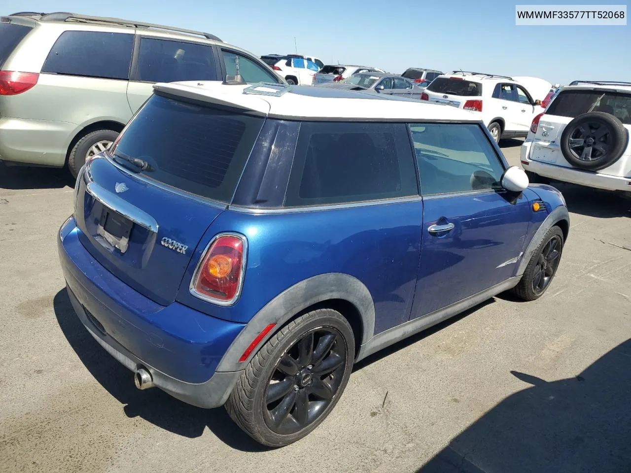 2007 Mini Cooper VIN: WMWMF33577TT52068 Lot: 69346254