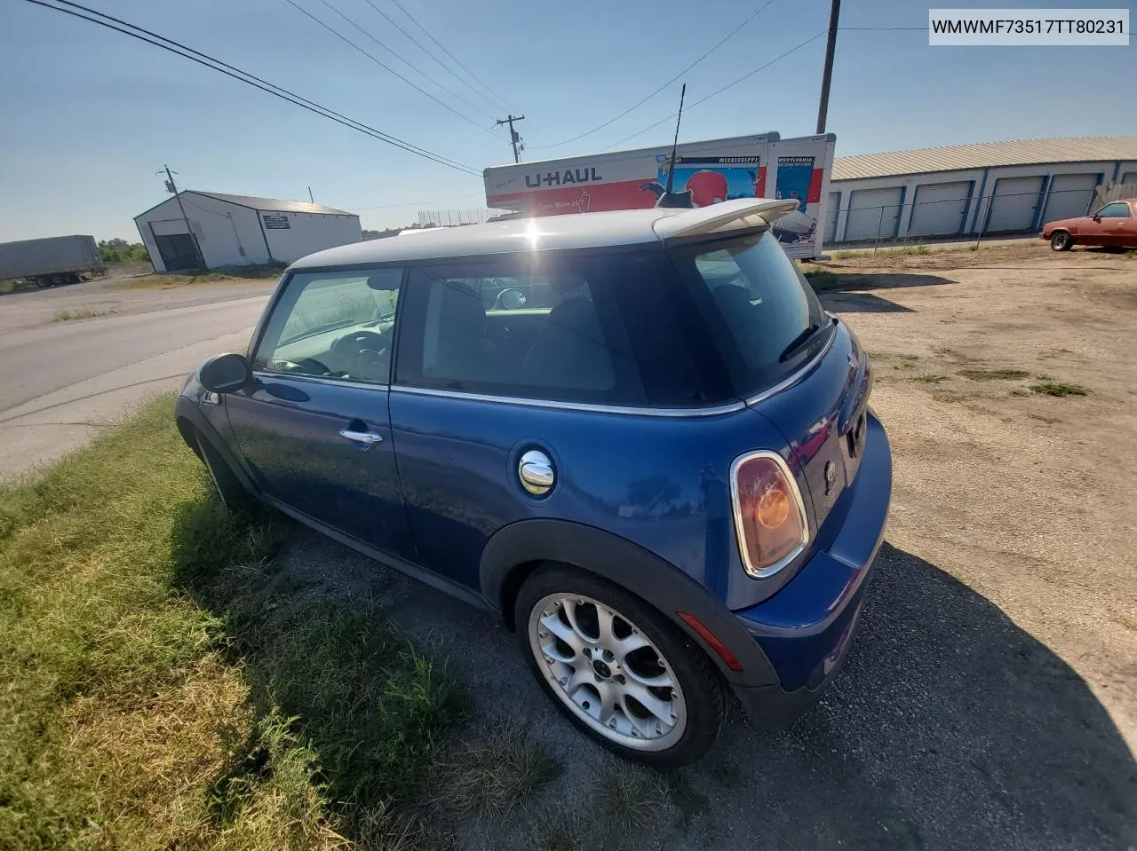 2007 Mini Cooper S VIN: WMWMF73517TT80231 Lot: 70872874