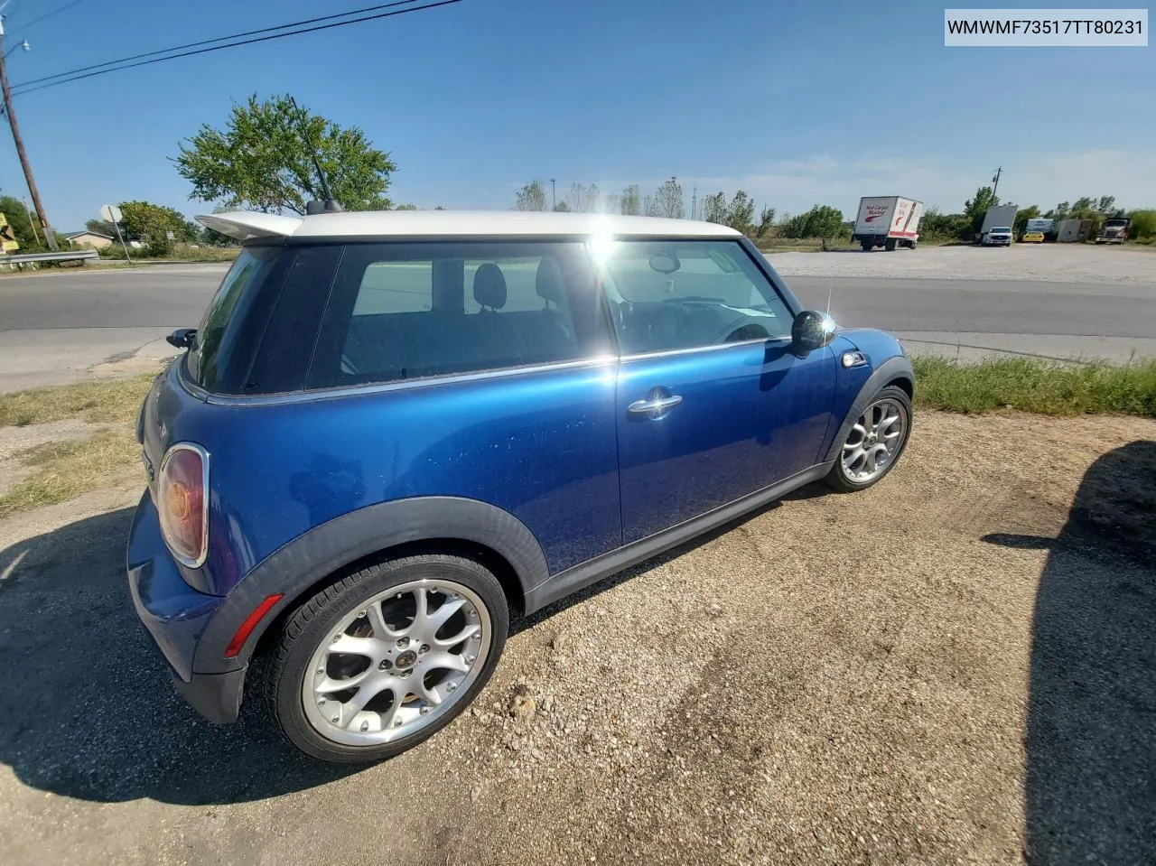 2007 Mini Cooper S VIN: WMWMF73517TT80231 Lot: 70872874