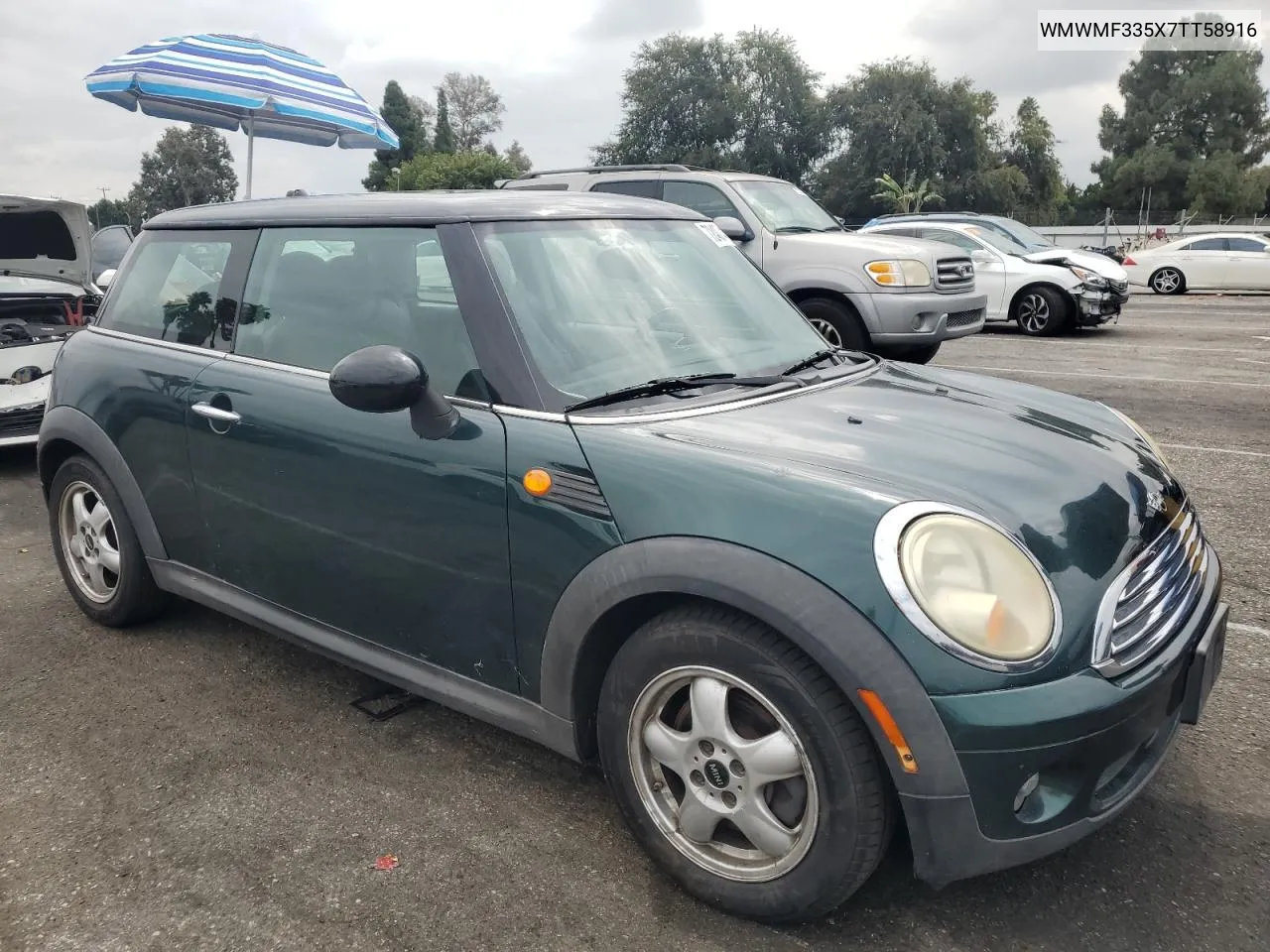 2007 Mini Cooper VIN: WMWMF335X7TT58916 Lot: 72407414