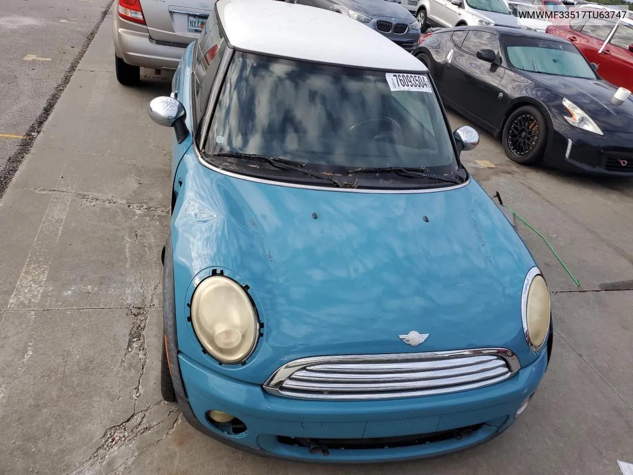 2007 Mini Cooper VIN: WMWMF33517TU63747 Lot: 76093504