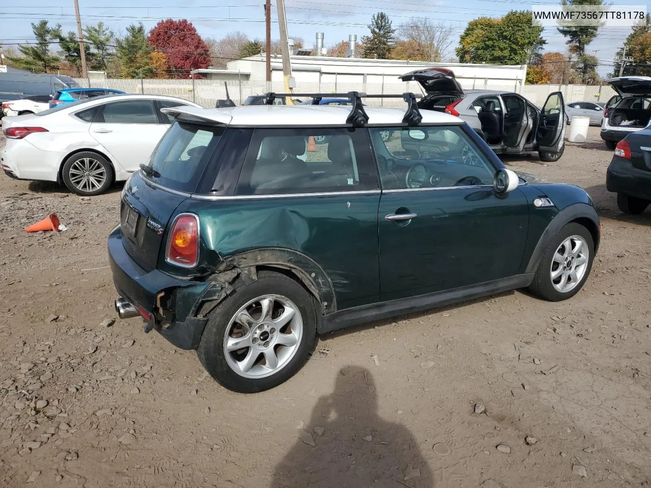 2007 Mini Cooper S VIN: WMWMF73567TT81178 Lot: 78828294