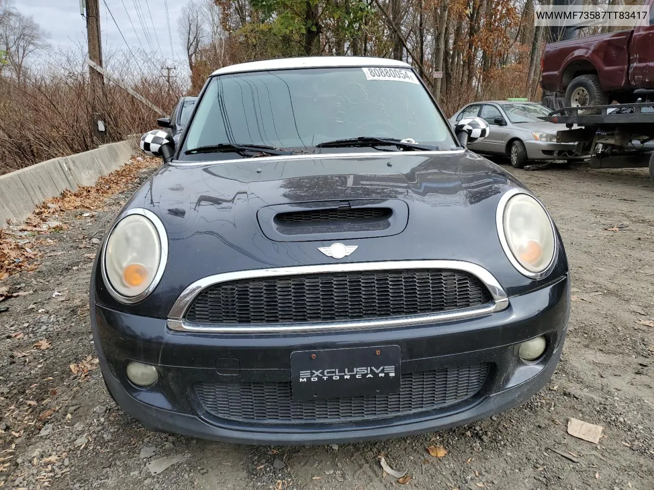 2007 Mini Cooper S VIN: WMWMF73587TT83417 Lot: 80880054