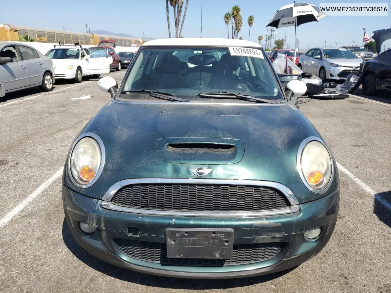 2008 Mini Cooper S VIN: WMWMF73578TV36516 Lot: 69248894