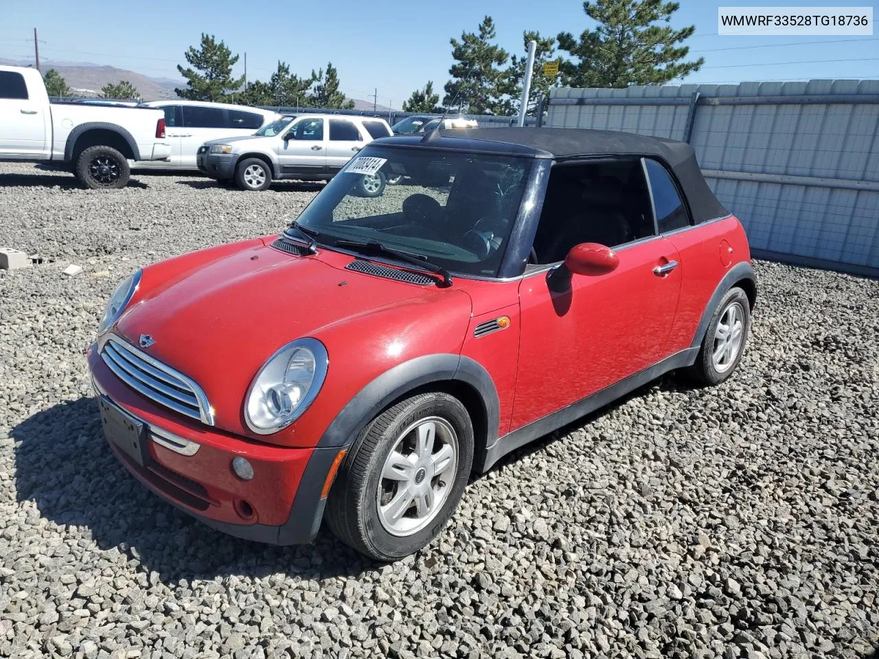 2008 Mini Cooper VIN: WMWRF33528TG18736 Lot: 70083414