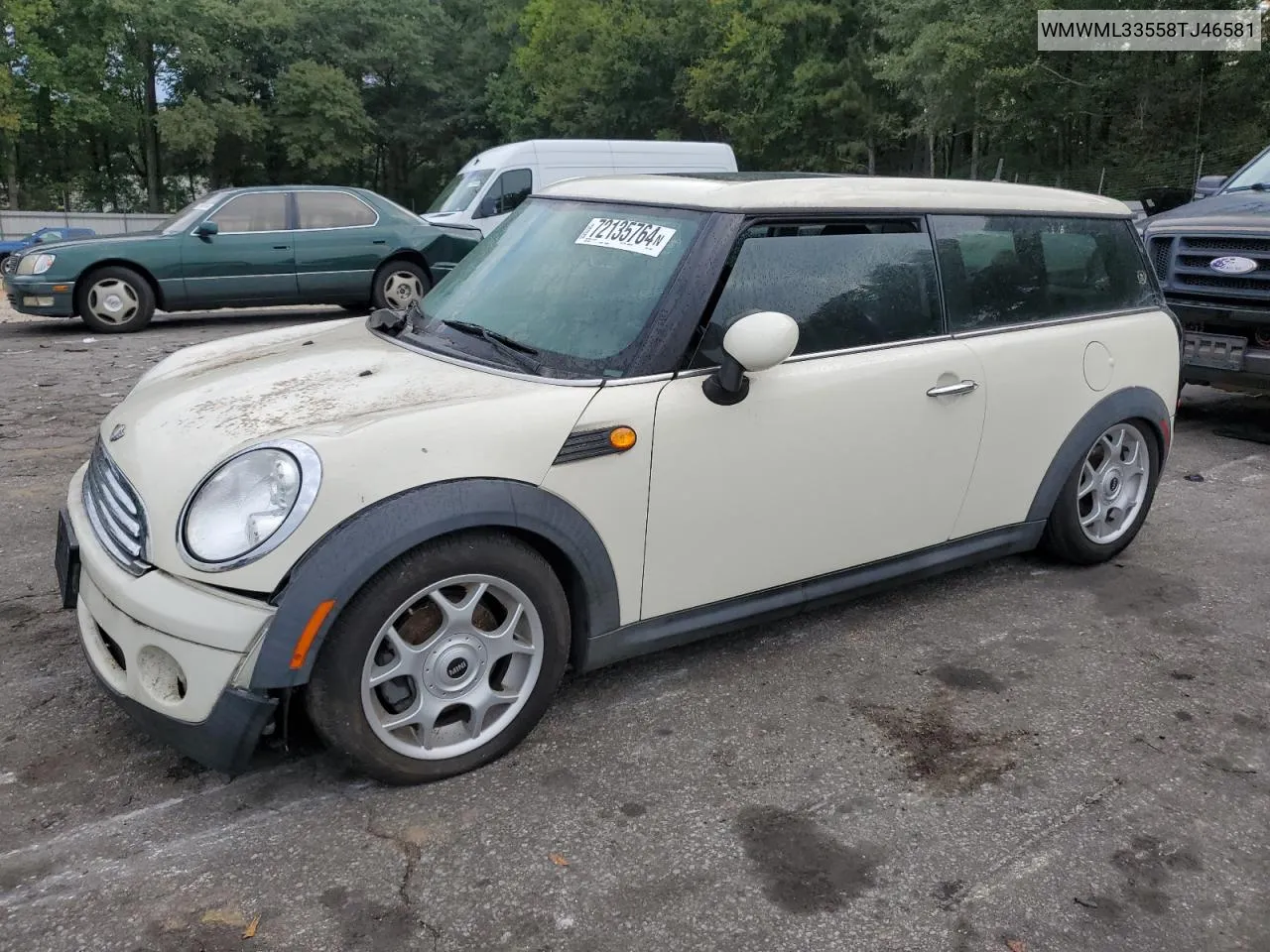 2008 Mini Cooper Clubman VIN: WMWML33558TJ46581 Lot: 72135764