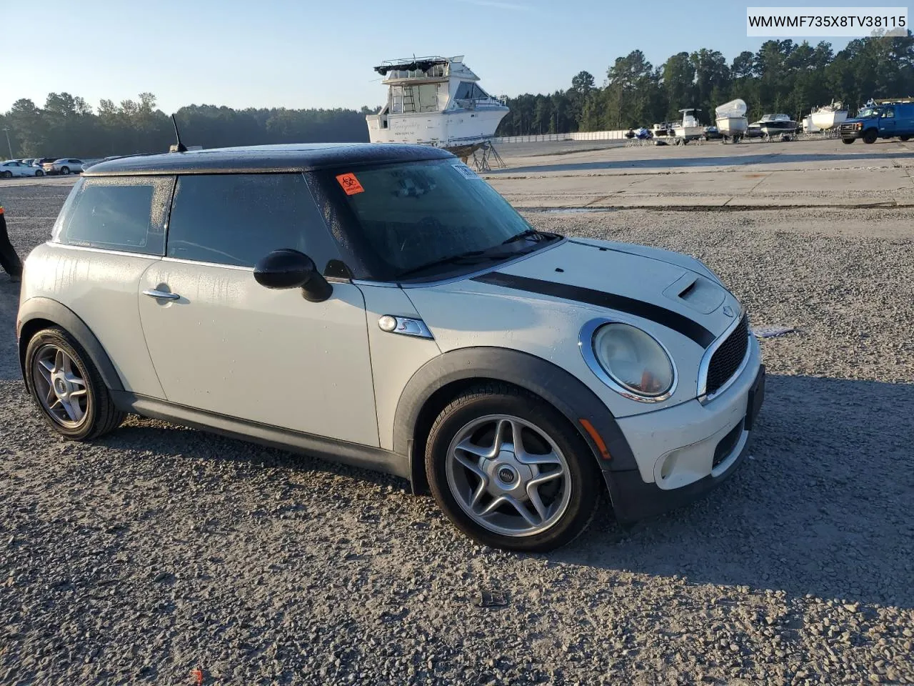 2008 Mini Cooper S VIN: WMWMF735X8TV38115 Lot: 73967754