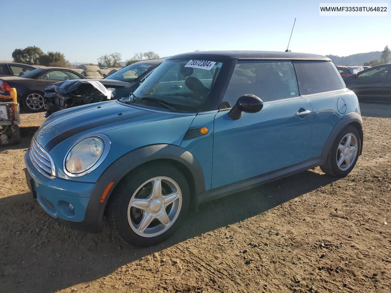 2008 Mini Cooper VIN: WMWMF33538TU64822 Lot: 75572304