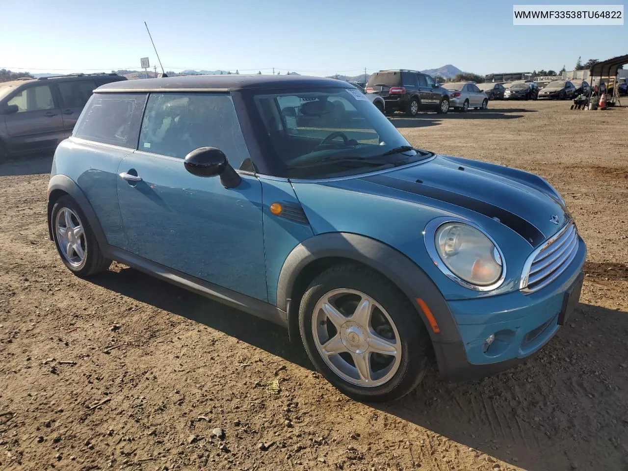 2008 Mini Cooper VIN: WMWMF33538TU64822 Lot: 75572304