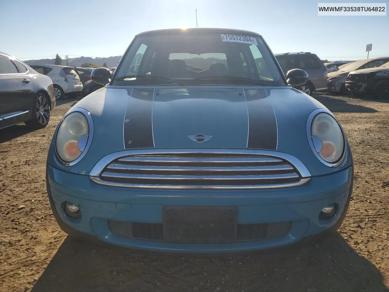 2008 Mini Cooper VIN: WMWMF33538TU64822 Lot: 75572304