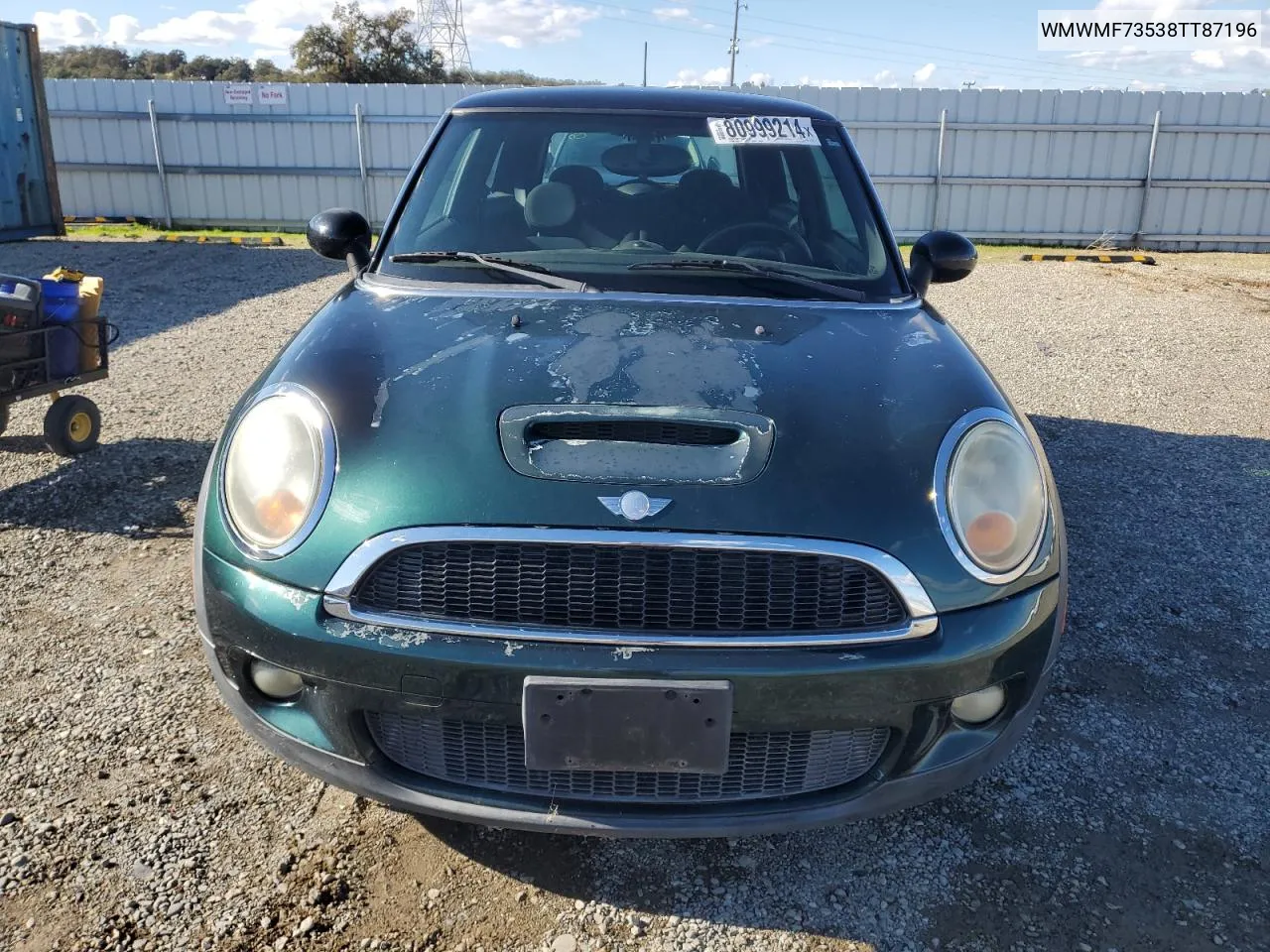 2008 Mini Cooper S VIN: WMWMF73538TT87196 Lot: 80999214