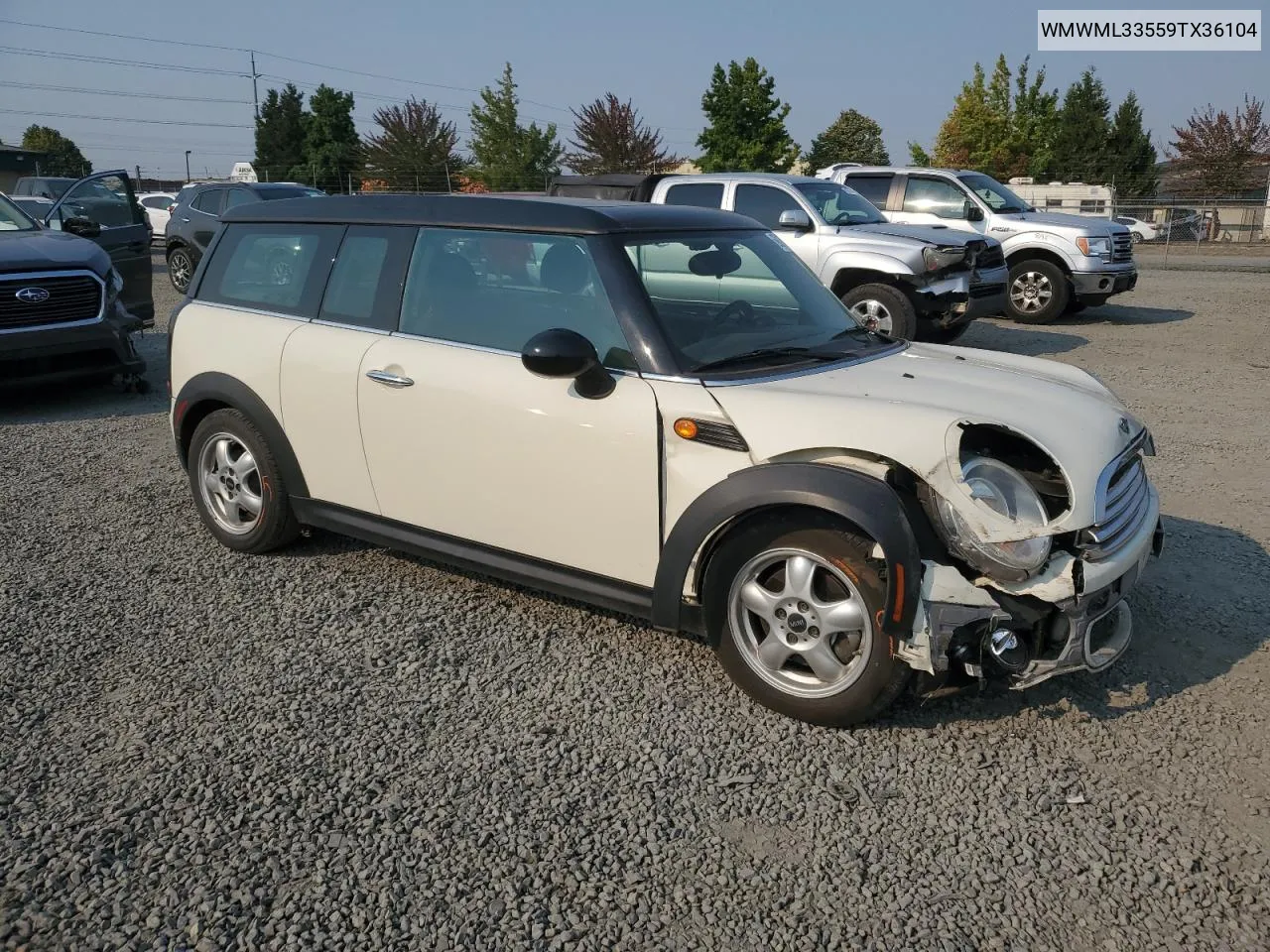 2009 Mini Cooper Clubman VIN: WMWML33559TX36104 Lot: 69216394