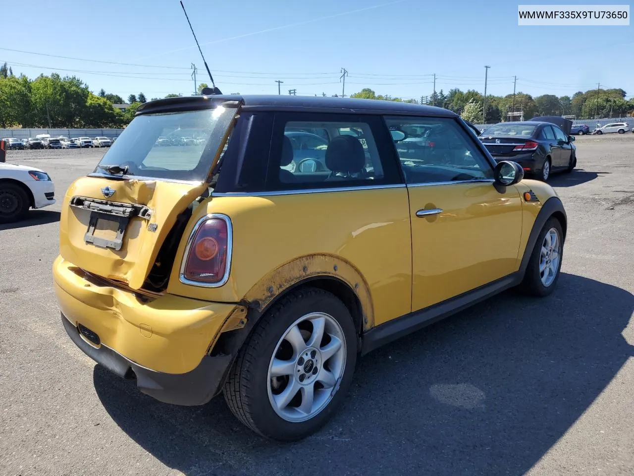 2009 Mini Cooper VIN: WMWMF335X9TU73650 Lot: 69296934