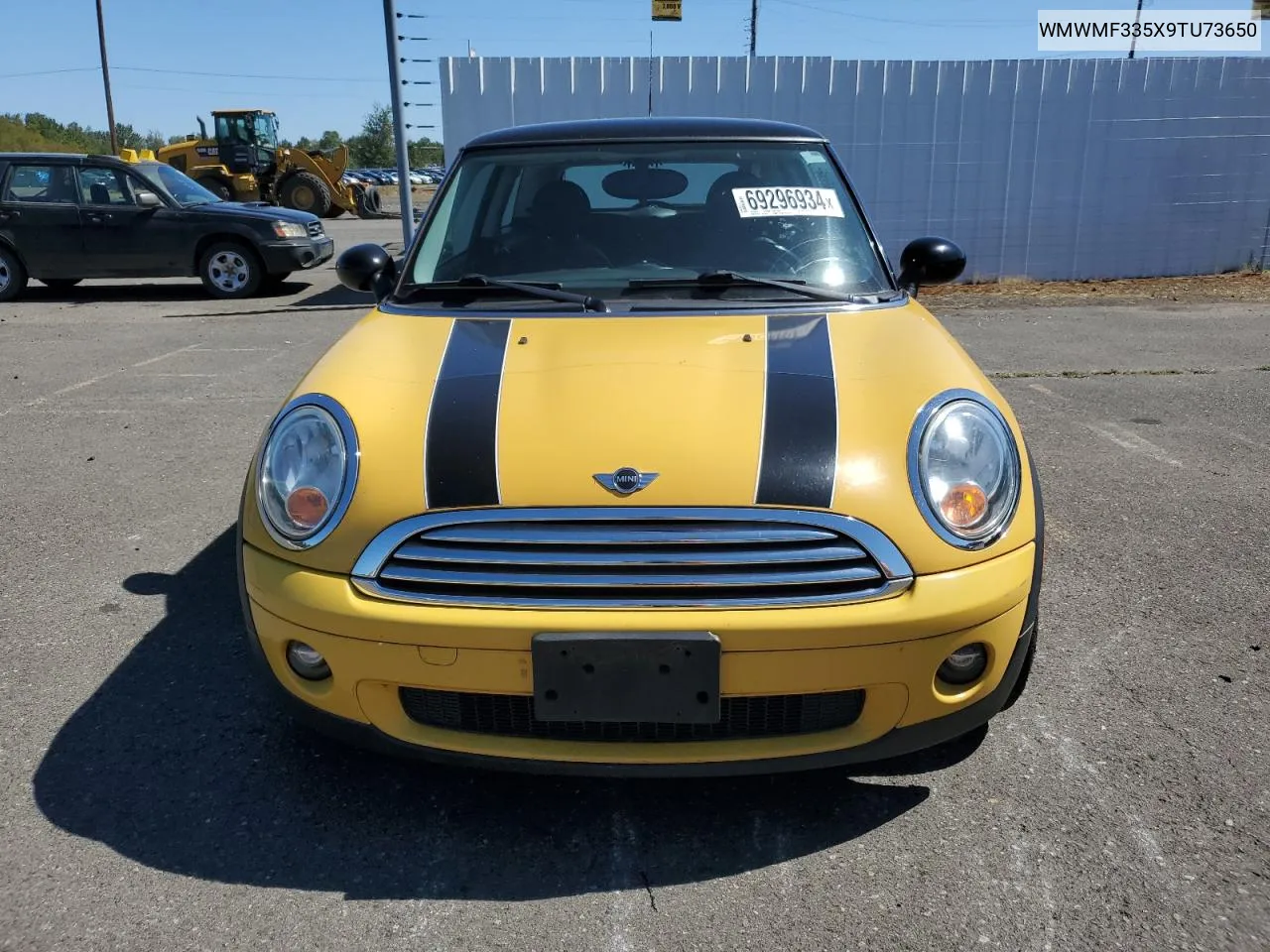 2009 Mini Cooper VIN: WMWMF335X9TU73650 Lot: 69296934