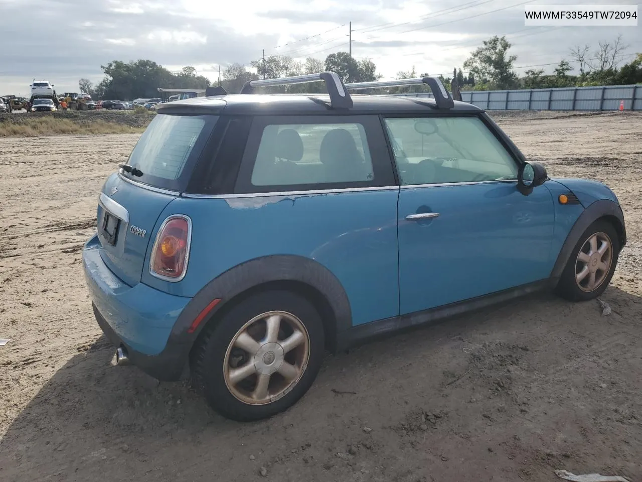 2009 Mini Cooper VIN: WMWMF33549TW72094 Lot: 73717424