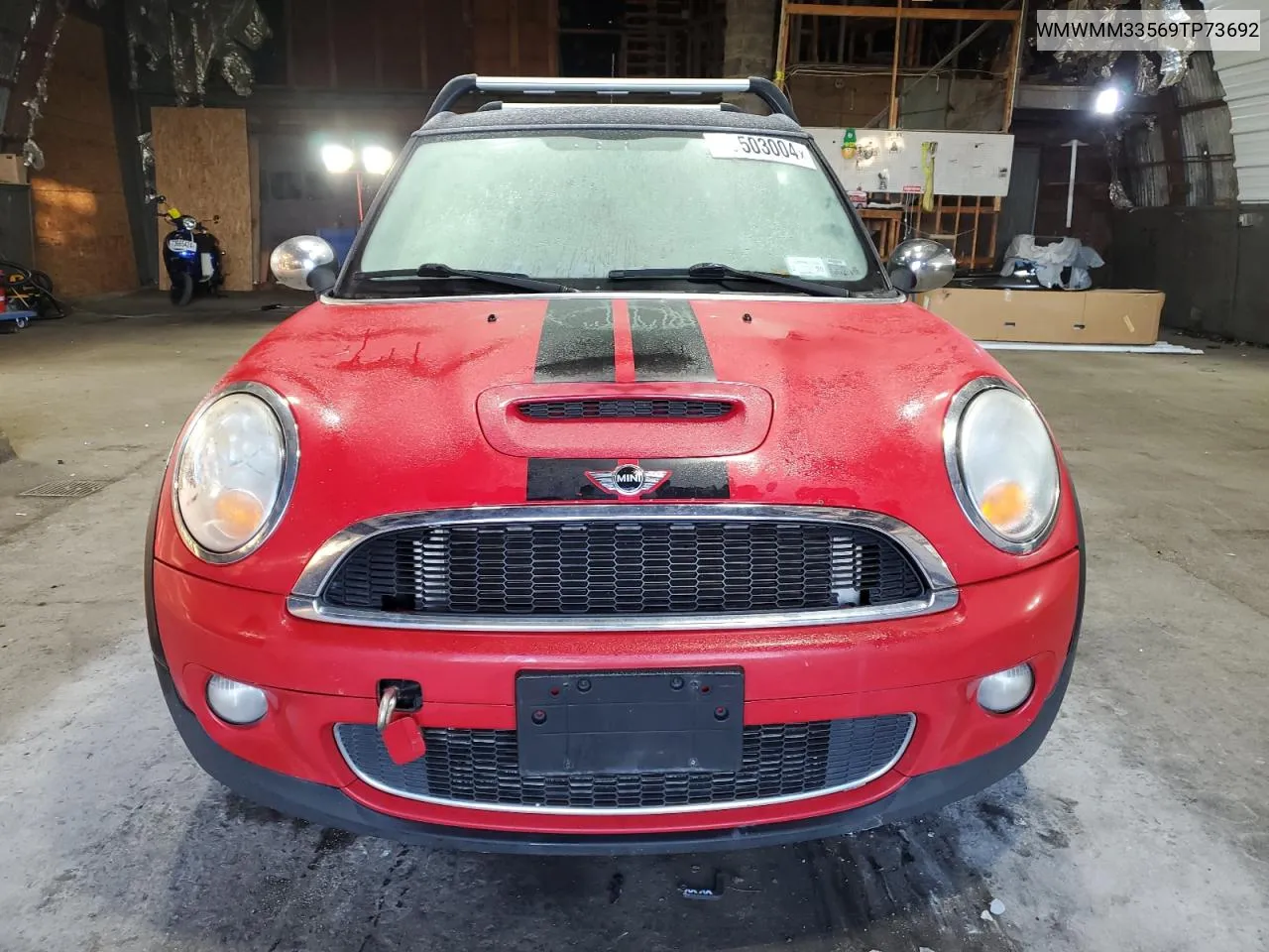 2009 Mini Cooper S Clubman VIN: WMWMM33569TP73692 Lot: 76503004