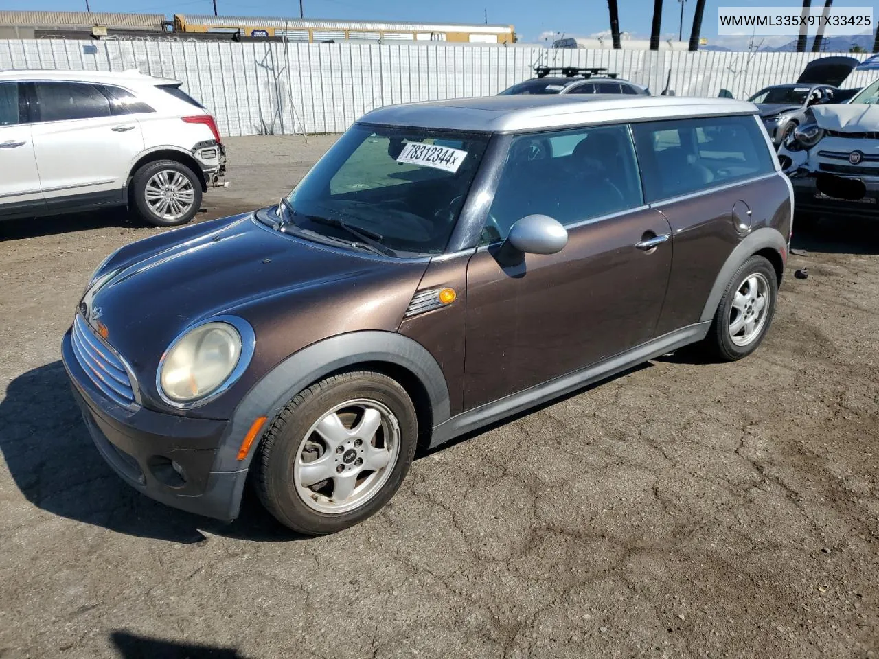 2009 Mini Cooper Clubman VIN: WMWML335X9TX33425 Lot: 78312344