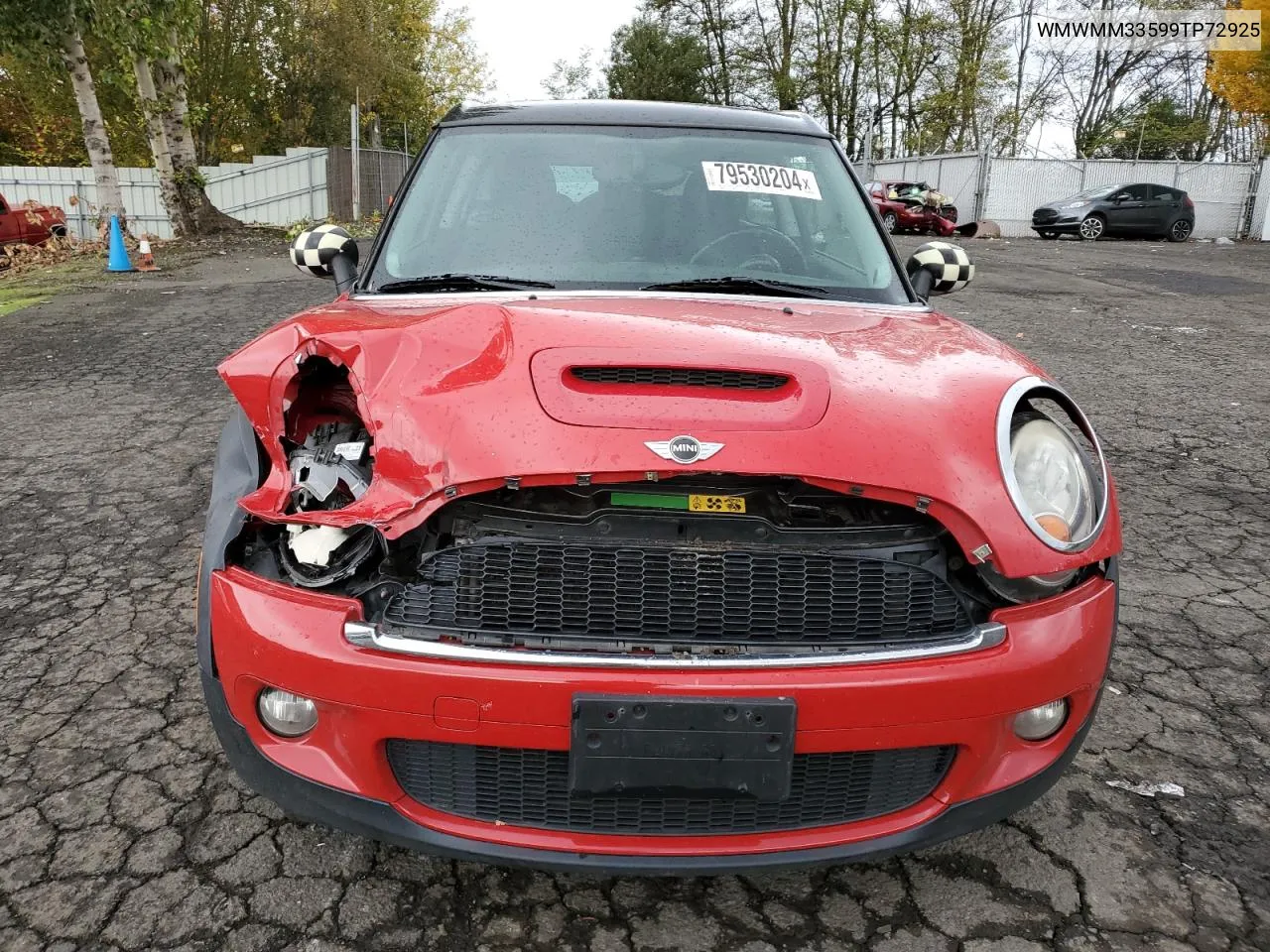 2009 Mini Cooper S Clubman VIN: WMWMM33599TP72925 Lot: 79530204