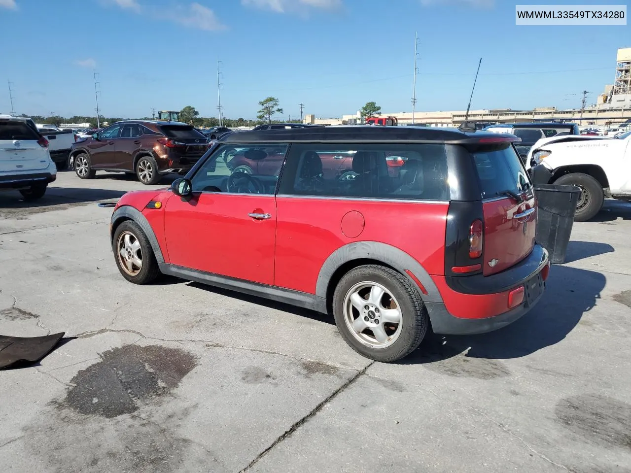 2009 Mini Cooper Clubman VIN: WMWML33549TX34280 Lot: 79710444