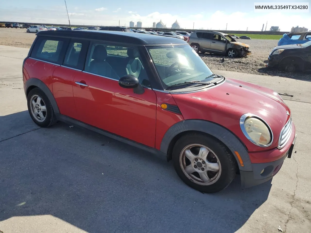 2009 Mini Cooper Clubman VIN: WMWML33549TX34280 Lot: 79710444