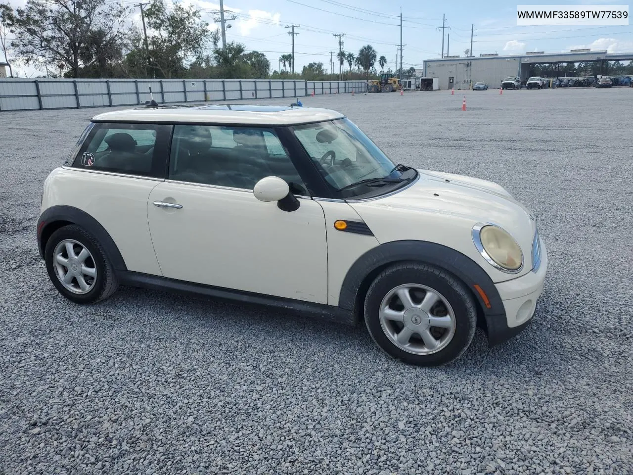 2009 Mini Cooper VIN: WMWMF33589TW77539 Lot: 80310054