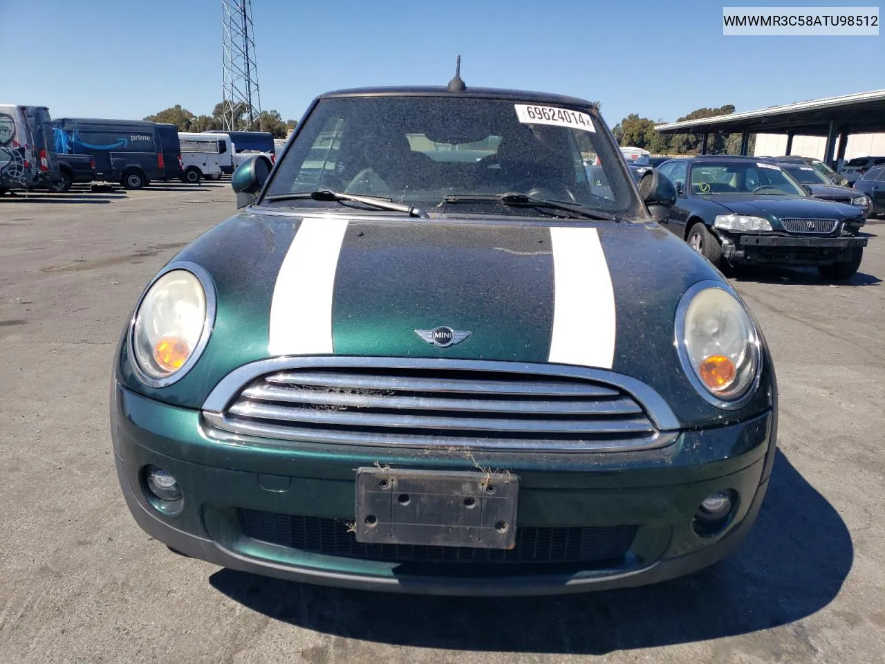 2010 Mini Cooper VIN: WMWMR3C58ATU98512 Lot: 69624014