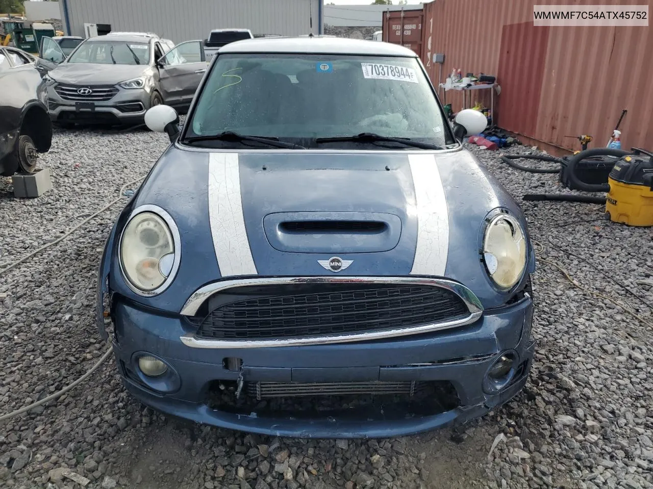 2010 Mini Cooper S VIN: WMWMF7C54ATX45752 Lot: 70378944