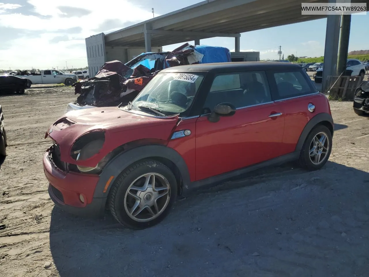 2010 Mini Cooper S VIN: WMWMF7C54ATW89263 Lot: 70915064