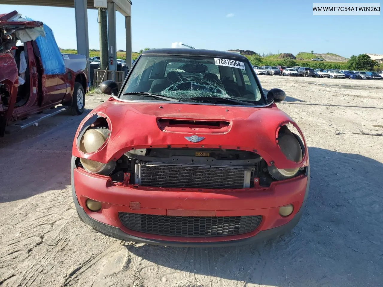 2010 Mini Cooper S VIN: WMWMF7C54ATW89263 Lot: 70915064