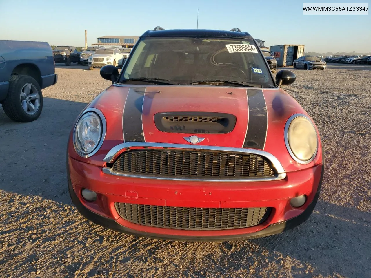 2010 Mini Cooper S Clubman VIN: WMWMM3C56ATZ33347 Lot: 73505044