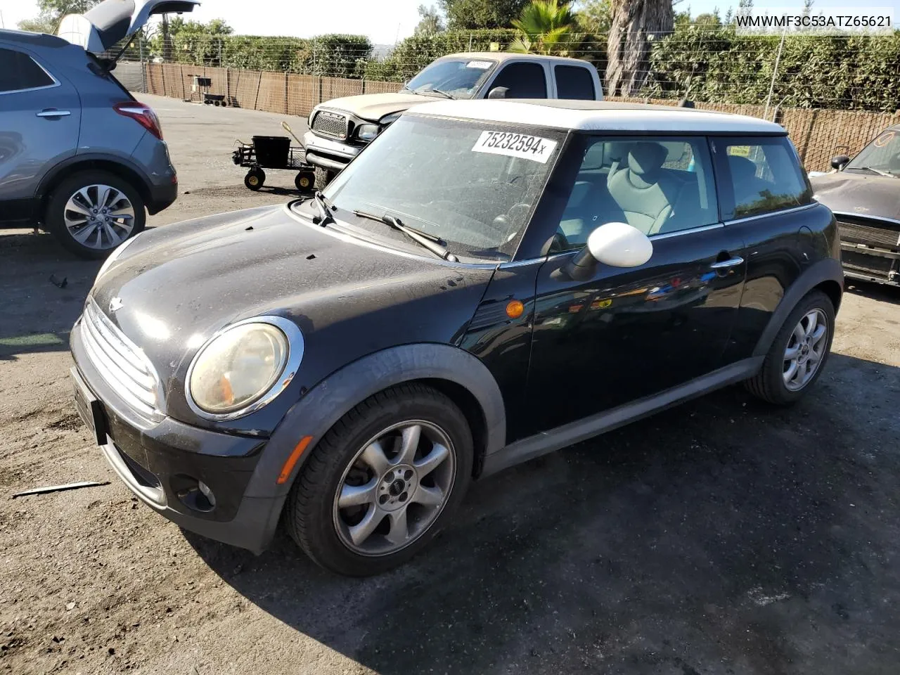 2010 Mini Cooper VIN: WMWMF3C53ATZ65621 Lot: 75232594