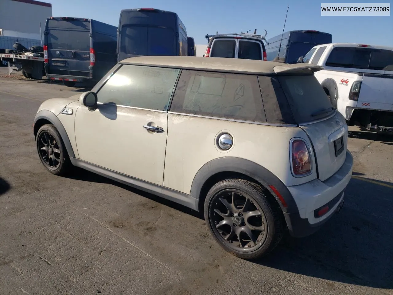 2010 Mini Cooper S VIN: WMWMF7C5XATZ73089 Lot: 75291564