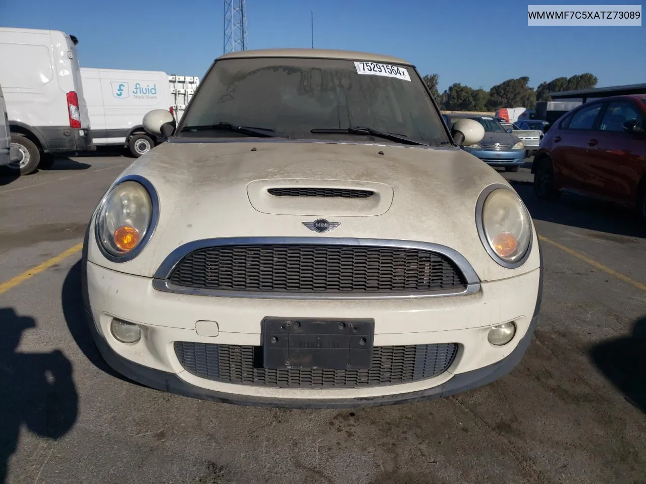 2010 Mini Cooper S VIN: WMWMF7C5XATZ73089 Lot: 75291564