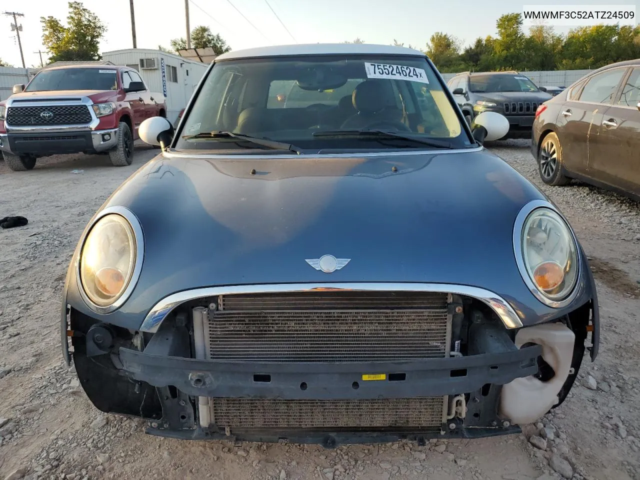 2010 Mini Cooper VIN: WMWMF3C52ATZ24509 Lot: 75524624