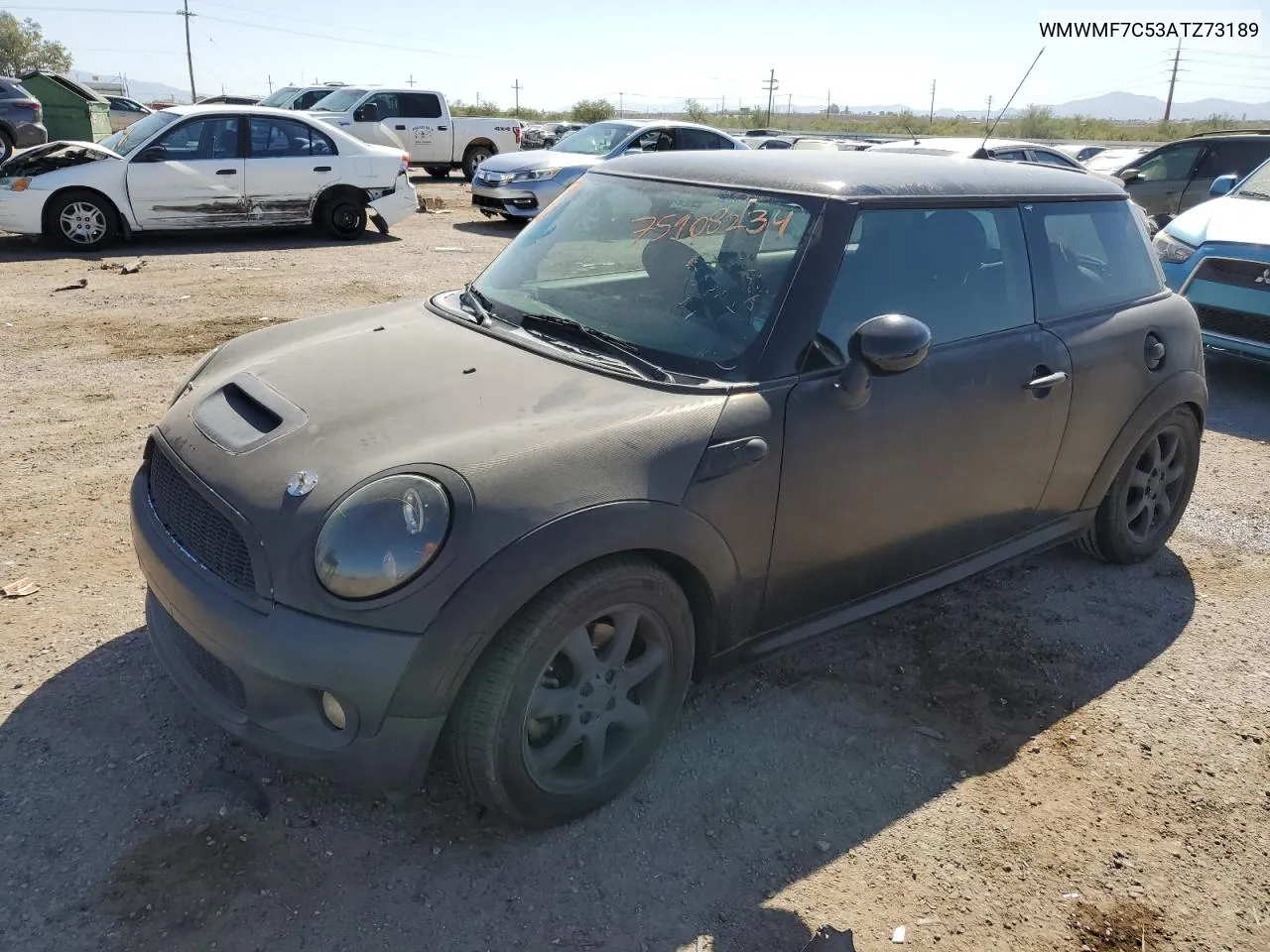 2010 Mini Cooper S VIN: WMWMF7C53ATZ73189 Lot: 75908234