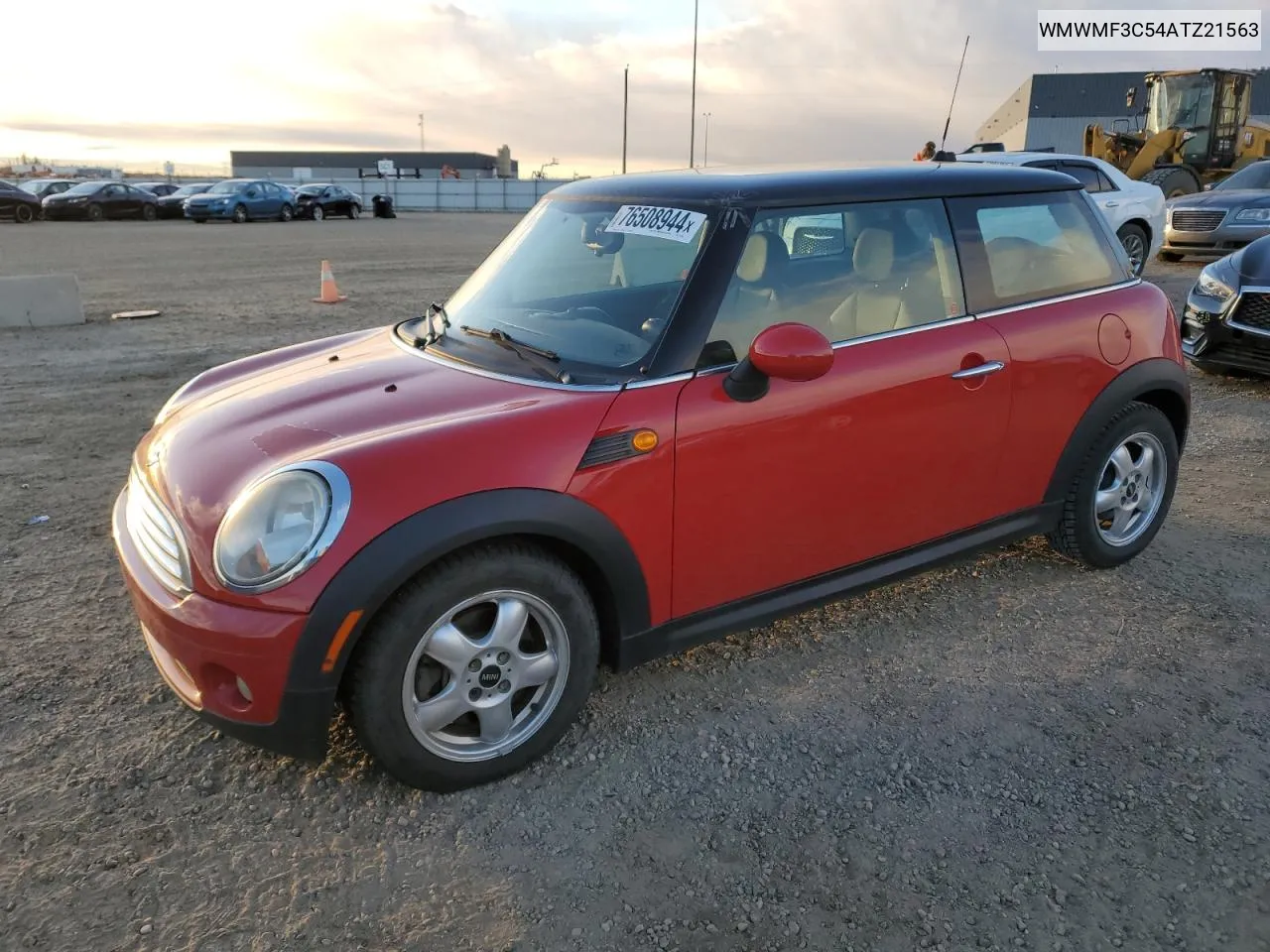 2010 Mini Cooper VIN: WMWMF3C54ATZ21563 Lot: 76508944