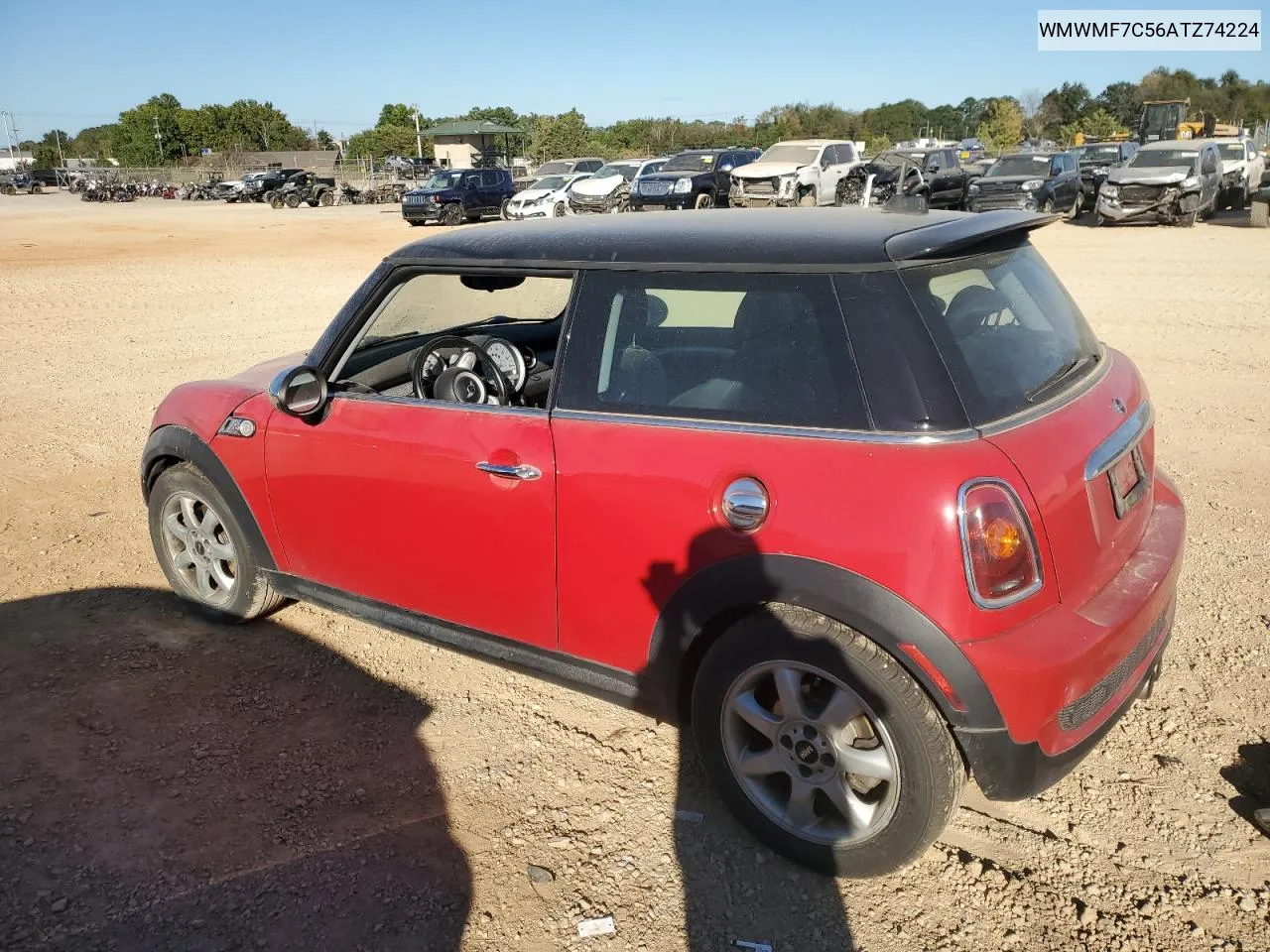 2010 Mini Cooper S VIN: WMWMF7C56ATZ74224 Lot: 76570984