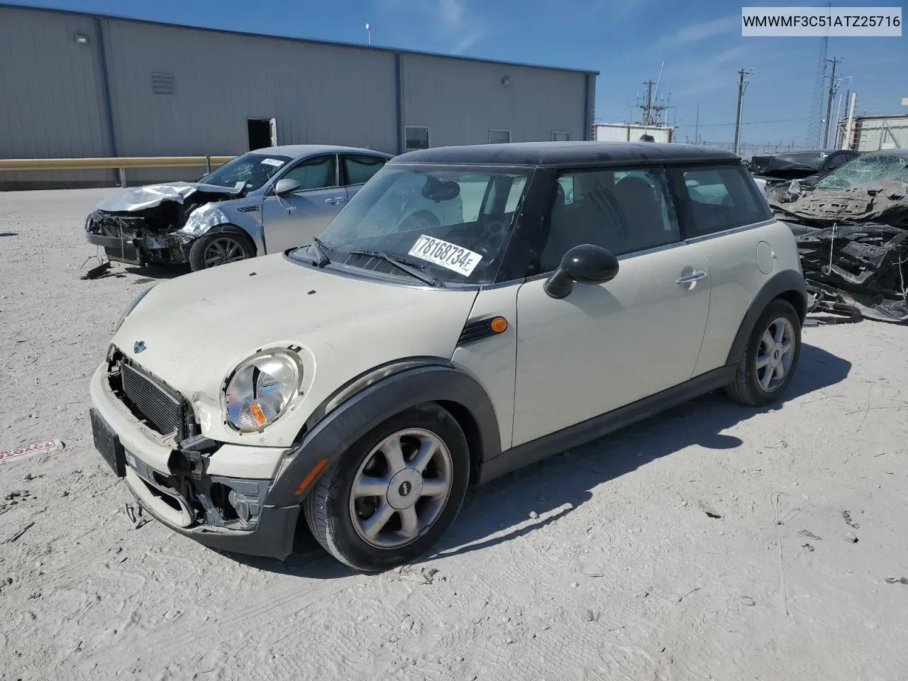 2010 Mini Cooper VIN: WMWMF3C51ATZ25716 Lot: 78168734