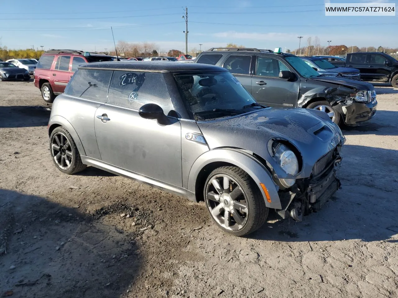 2010 Mini Cooper S VIN: WMWMF7C57ATZ71624 Lot: 80048744