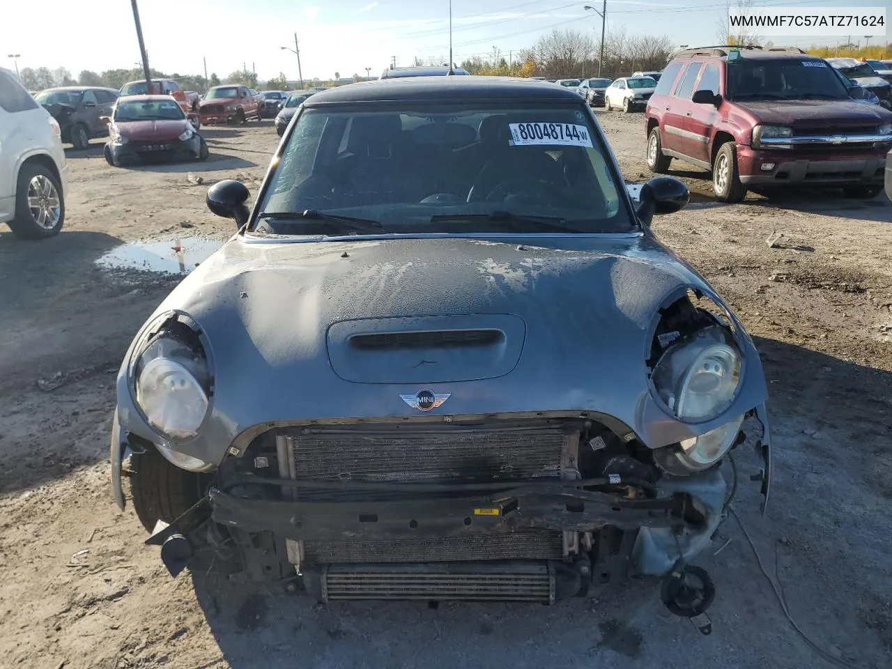 2010 Mini Cooper S VIN: WMWMF7C57ATZ71624 Lot: 80048744